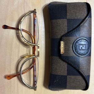 Fendi frames and case for half readers